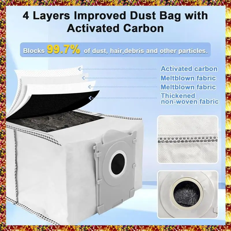 

AGOUP 21Pcs For ECOVACS DEEBOT X8 /X8 PRO OMNI Vacuum Cleaner Accessories With Dust Bags Filters Main Side Brushes Roller Mops