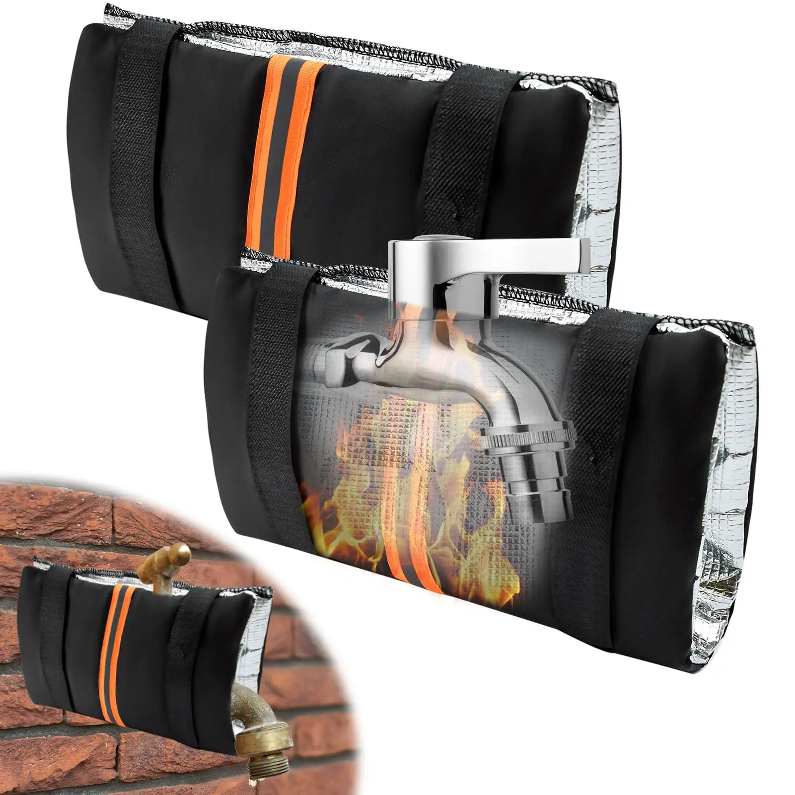 

Heavy-Duty Oxford Cloth Outdoor Faucet Anti-Freezing Cover | Waterproof Insulated Winter Tap Anti-Icing Protection Bag