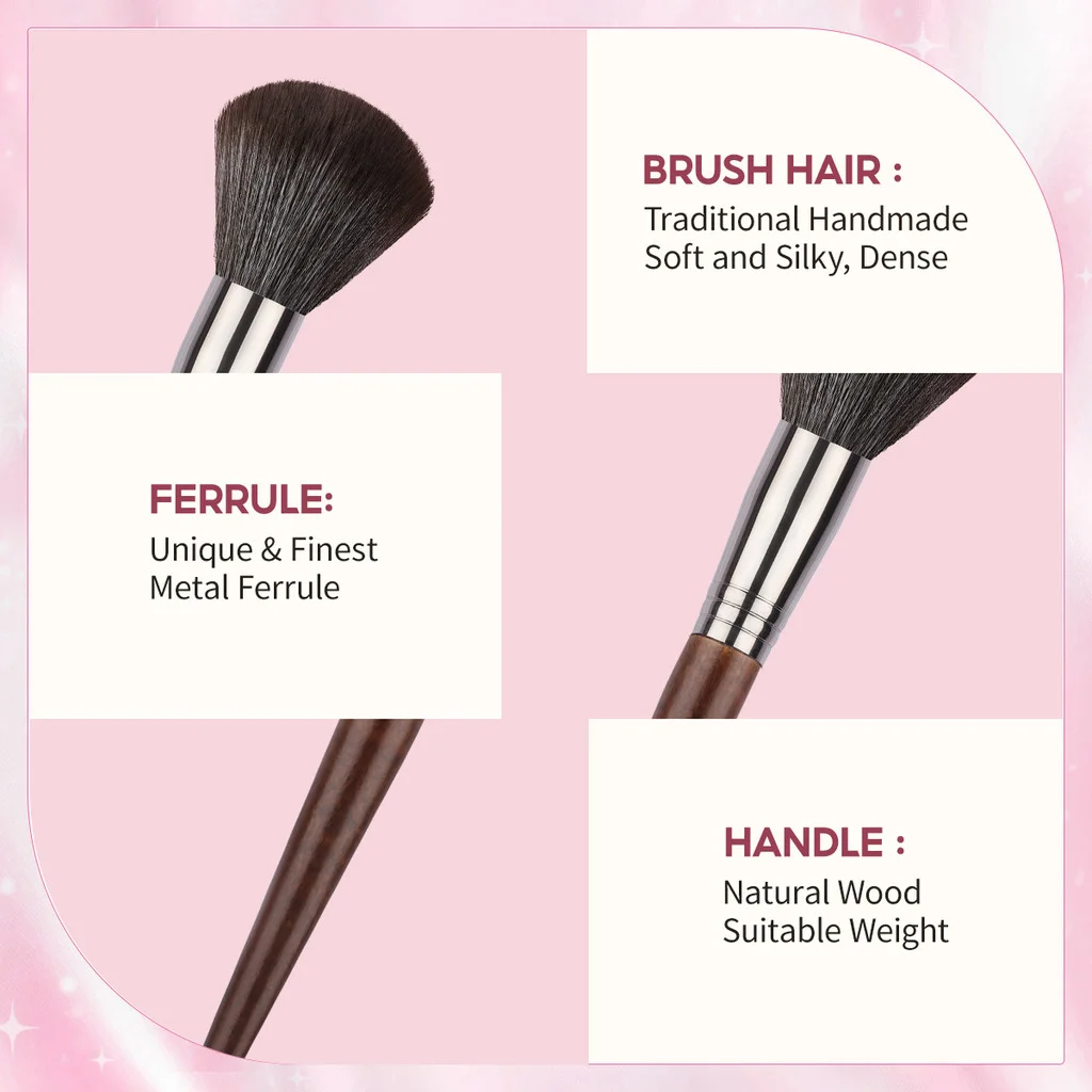 فرشاة بودرة عالية الجودة من OVW، فرشاة أحمر الخدود الصناعية فائقة النعومة، أداة مزج كاملة للوجه #4