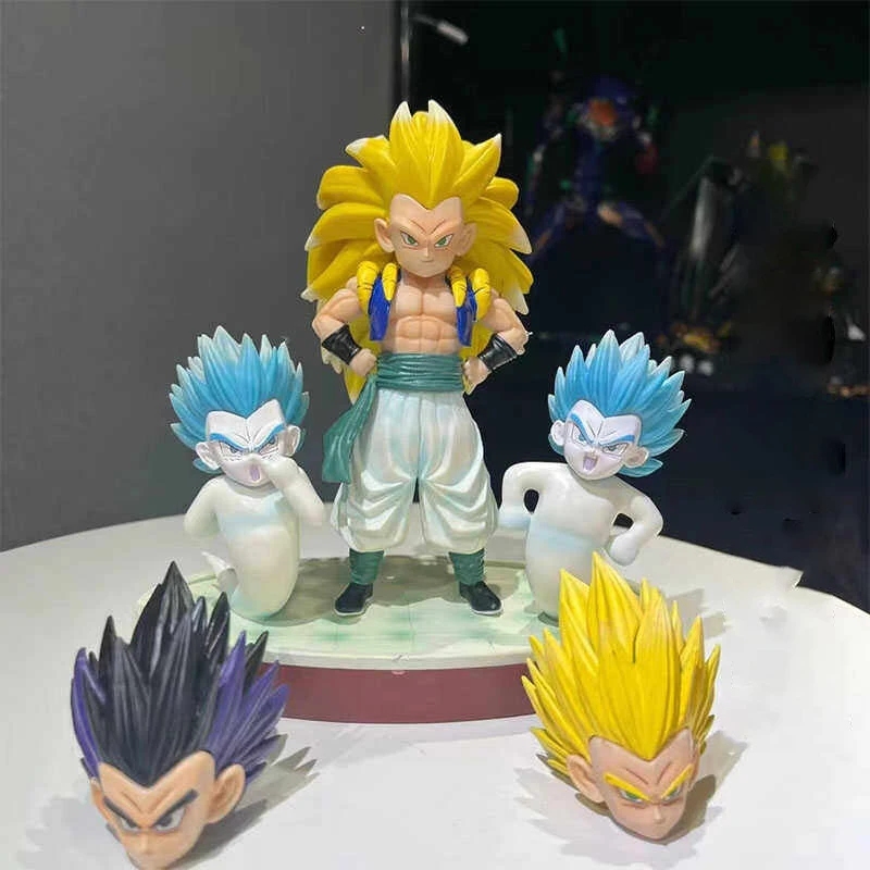 Figura Coleccionable de PVC de Gotenks Super Saiyan 3 Ghost Squad de Dragon Ball, Modelo de 20 cm, Adorno de Escritorio para Coleccionistas de Anime