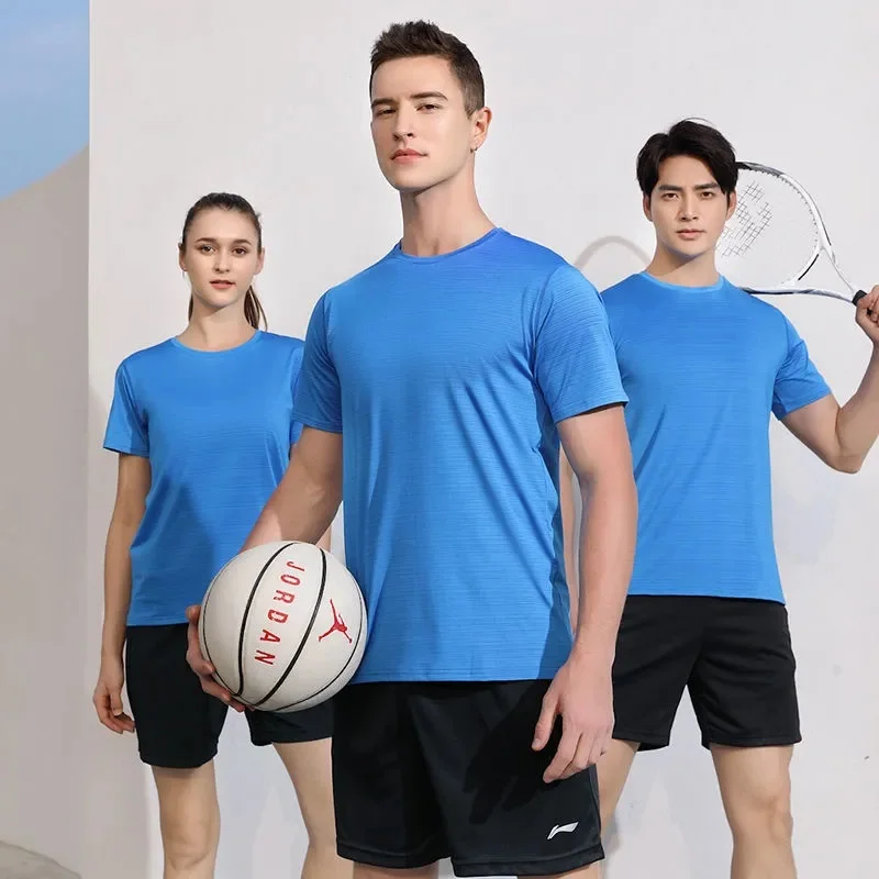 Customize LOGO T Shirt Teenager Quick Dry Short Sleeve Sport T-Shirt Breathable Running Shirts Gym Fitness Sportswear Tops Tees