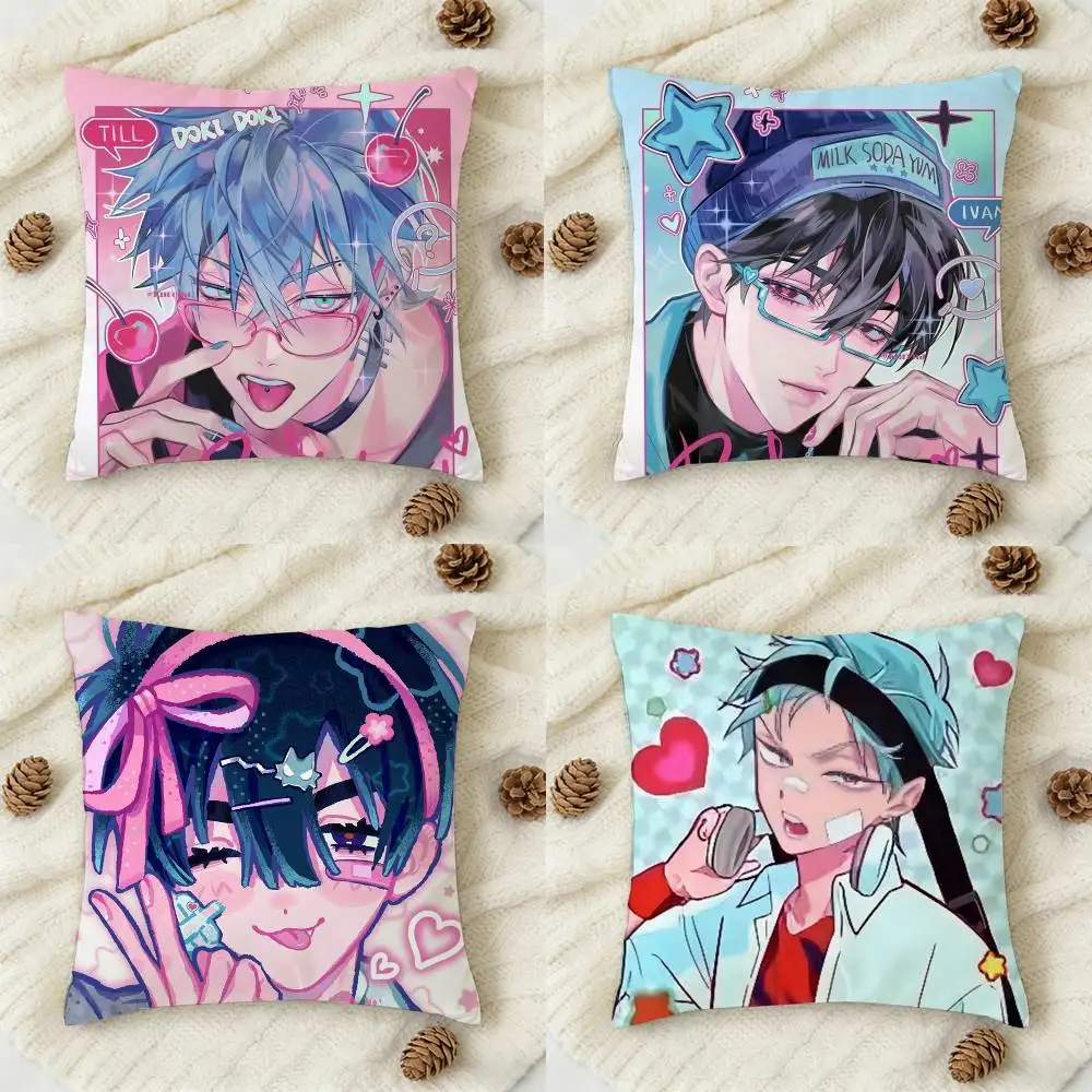 

Alien Stage 4NAKT Ivan Till Sua Mizi Double-sided Printed Square Decorative Cushion Cover for Sofa Living Room Home Decor