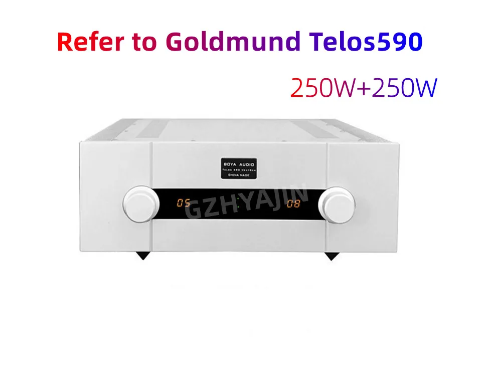 HIFI 250W*2 Refer to Goldmund Telos590 Power Amplifier High Power Usb Fiber Coaxial RCA Input HIFI Amp High-end Stereo Amplifier