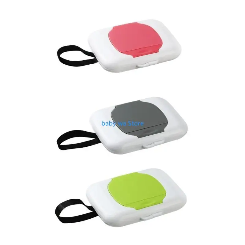 Hanging Baby Wipe Case Strollers Wipes Dispensers Outdoor Travel Refillable Wipe Holder Reusable Wipe Container 4XBD