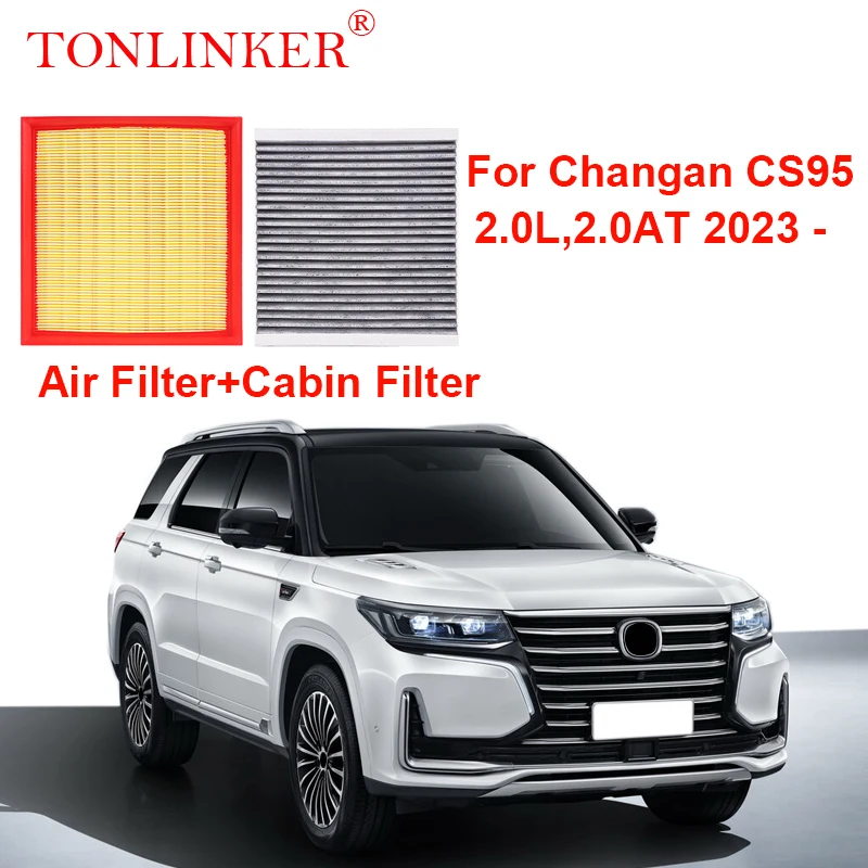 TONLINKER Cabin Air Filter 2Pcs For Changan CS95 SKU 2.0L 2.0AT Multiple filtering Car Filter OEM:1109190-AP01,S401022-0300