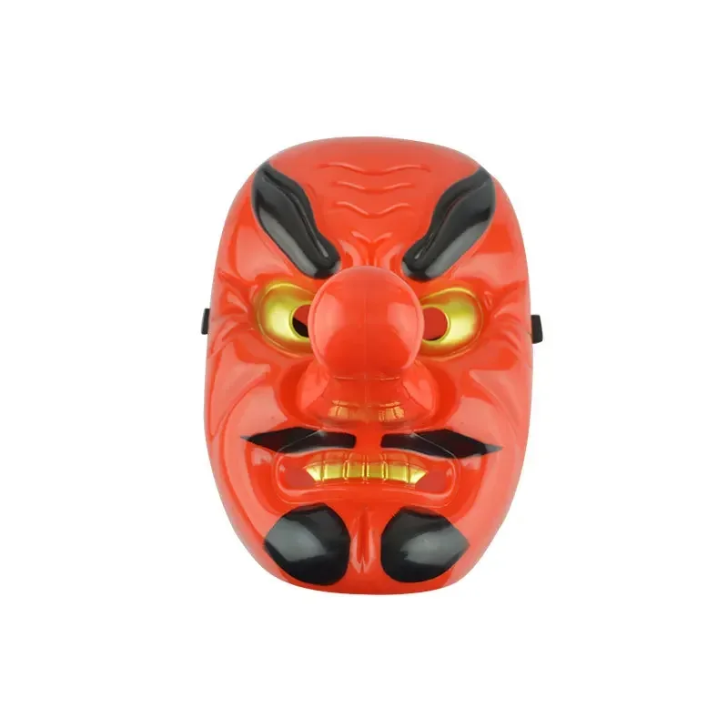 Máscara de plástico Tengu de nariz larga, máscara de guerrero japonés de terror, Kit de máscara de Cosplay festivo para Halloween, suministros para fiestas