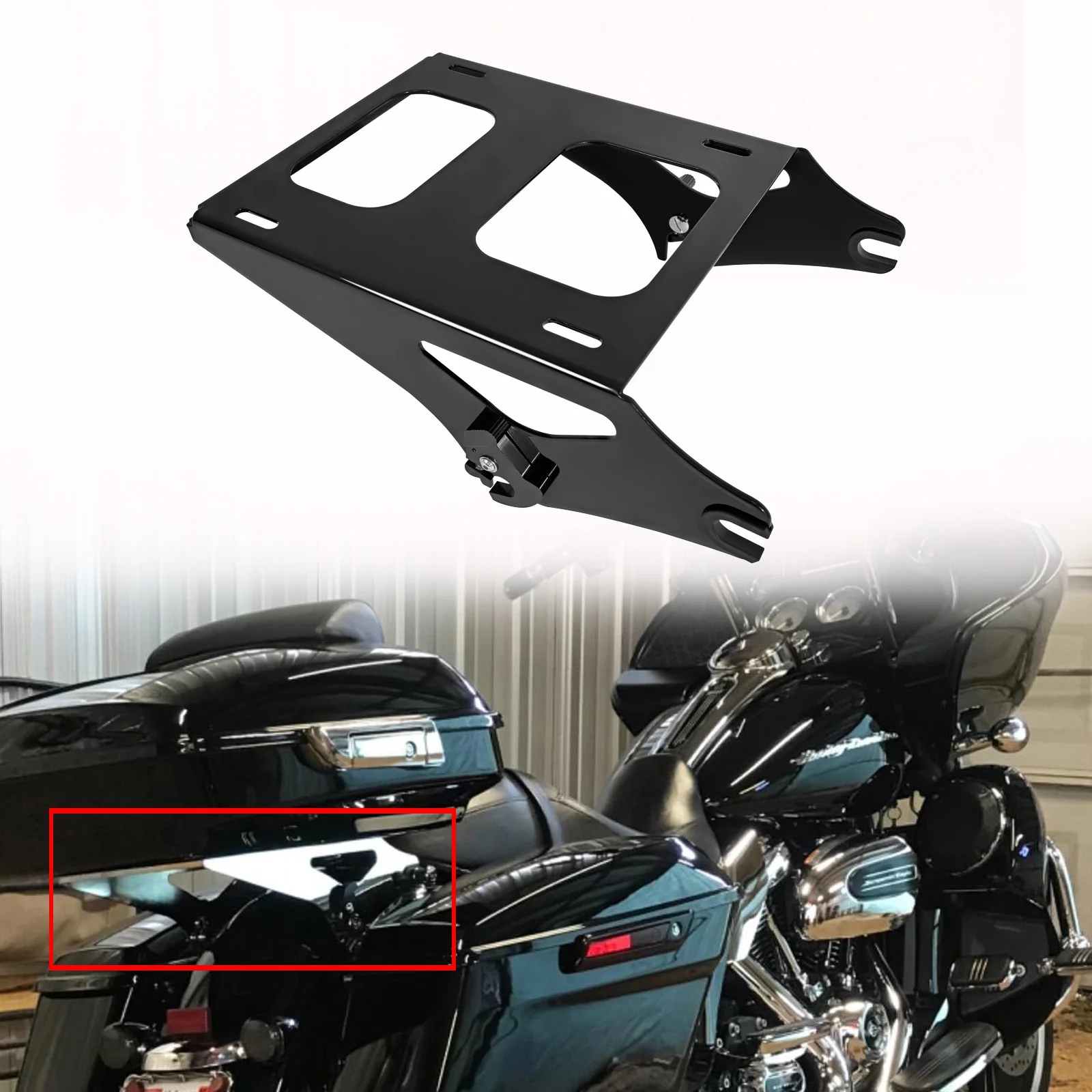 Motorcycle Tour Pack Pak Mounting Luggage Rack Fit For Harley Touring Street Glide Road King Electra Glide CVO 2014-Later