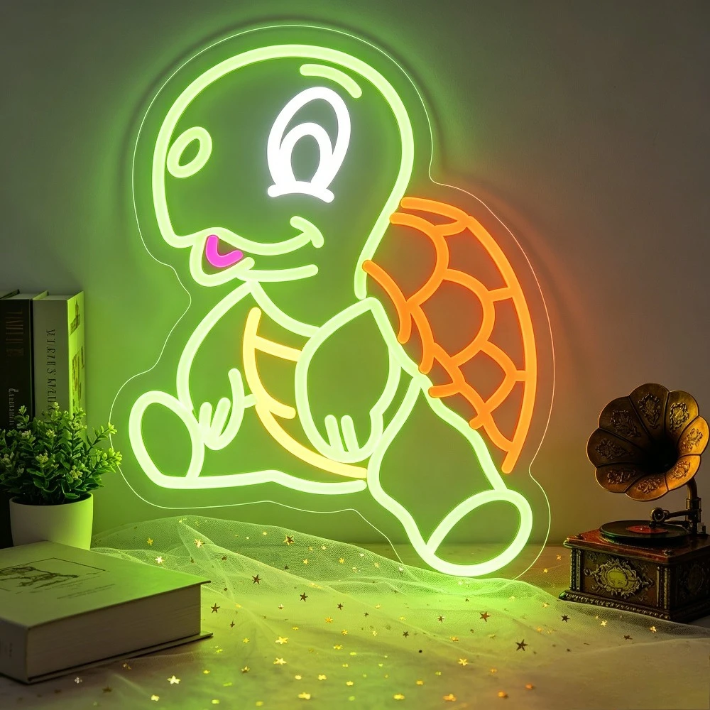 Cute Turtle LED Neon Sign for Kids Gifts USB Dimmable Wall Light for Kids Room Nursery Pet Shop Ocean Theme Cafe Bedroom Decor