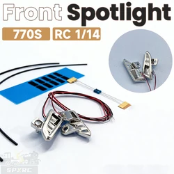 2pcs LED Front Spotlight Lamp for 1/14 Tamiya RC Dump Truck SCANIA 770S 6X4 56368 8X4 56371 Car Accessories
