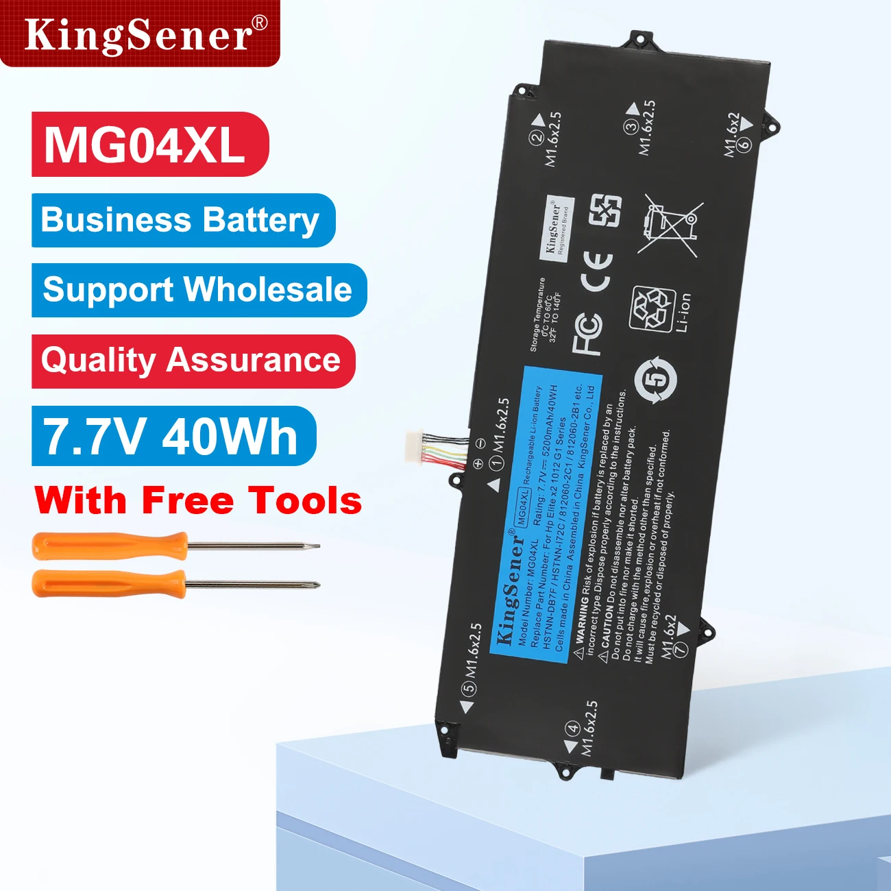 

Запасной аккумулятор KingSener MG04XL для ноутбука серии HP Elite X2 1012 G1 812060-2B1 812060-2C1 812205-001 HSTNN-DB7F 7,7 В 40 Втч