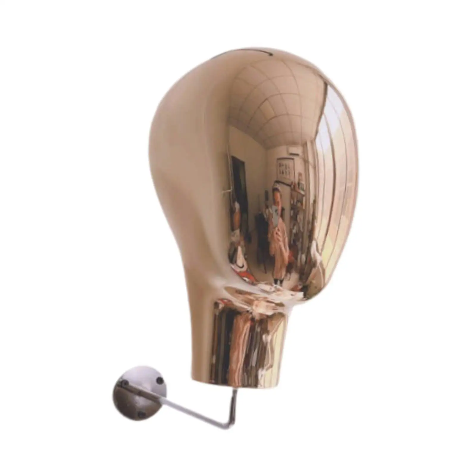 Circonferenza porta cappello testa manichino montata a parete 54 cm / 21,26 pollici Modello di visualizzazione testa manichino per negozio di cuffie per cuffie