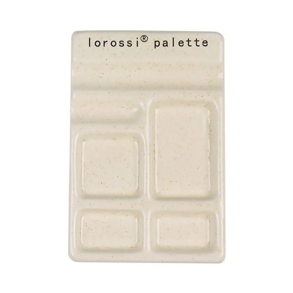Portable Ceramic Paint Palette with Brush Holder Stain Resistant Nail Polish Palette Smooth Jewelry Storage Tray