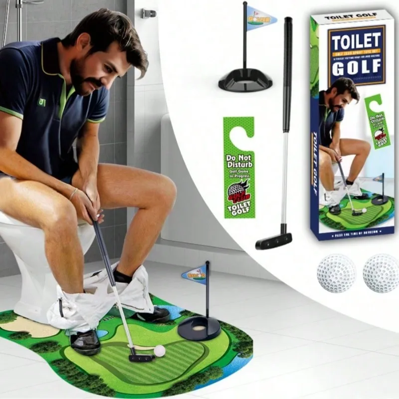 Toilet Golf Gag Gifts for Men, White Elephant Gifts for Adults, Funny Dad Gifts, Mini Golf Daddy Game, Christmas/Birthday Gift view 3