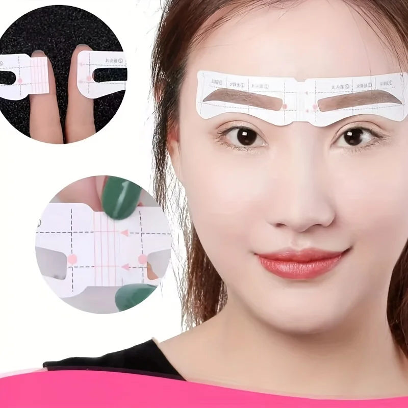 Wiederverwendbares Augen-Make-up-Schablonen-Set – Eyeliner-Lidschatten-Augenbrauenformungsvorlagen für schnelle Anwendung