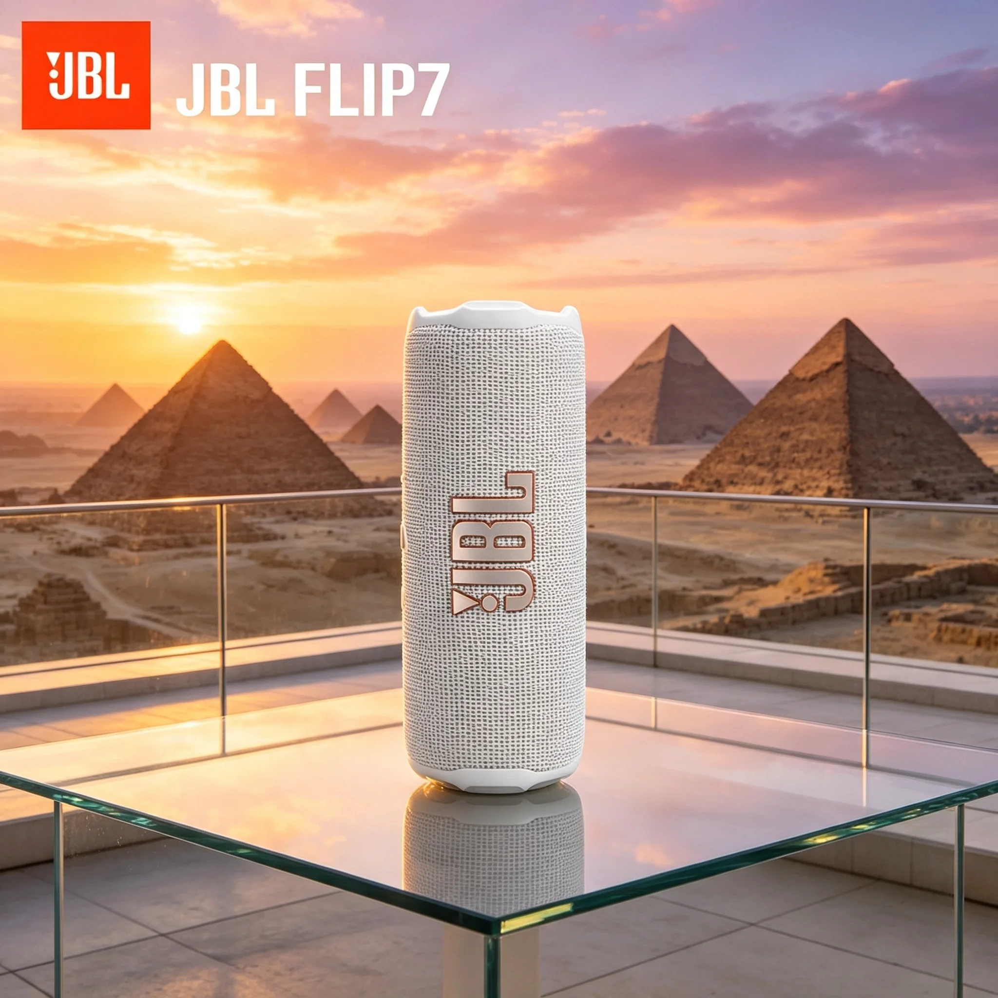 JBL Flip7 Bluetooth Speaker, IP68 Waterproof Dustproof Cylinder Speaker, JBL Portable App, 16H Playtime for Camping Picnic Beach