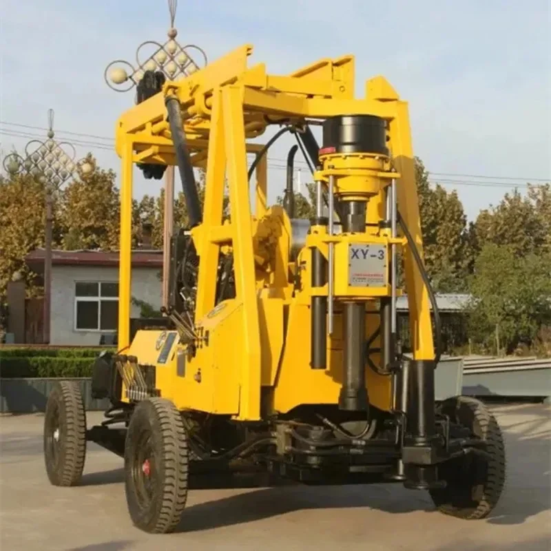 For Mineral Exploration Portable Core Drilling Rig Equipment Wheeled 200M Hydraulic Diesel Power Core Drilling Rigs