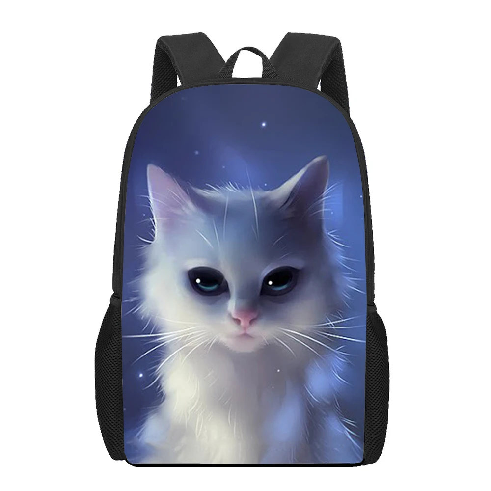 Mochilas escolares con estampado 3D de gato para niños y niñas, mochilas escolares para niños, mochila para guardería, mochila para hombres y niños