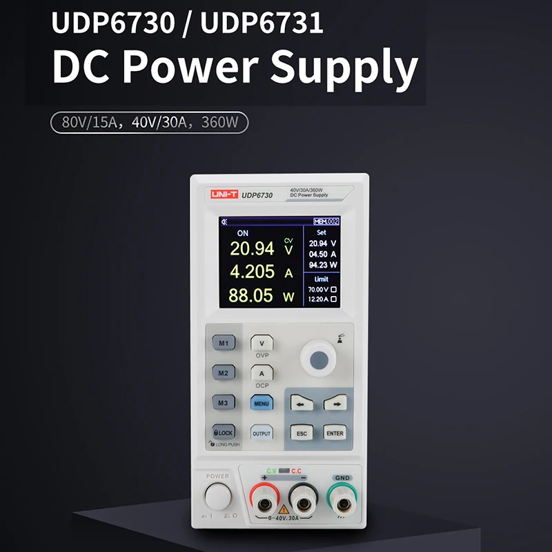 UNI-T Laboratory Power Supply UDP6730 UDP6731 40V 30A DC Power Supply Adjustable 80V 15A Voltage Regulator