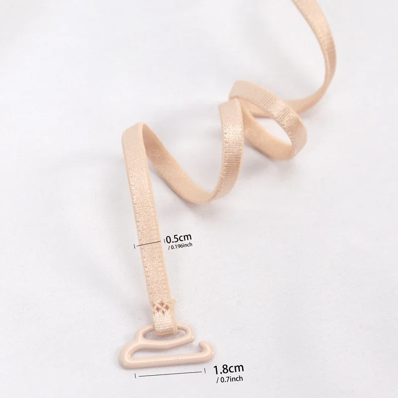 New 5mm Portable Elastic Nylon Bra Straps Women Thin Spaghetti Strap Underwear Accessories Invisible Shoulder Non-slip Bra Strap