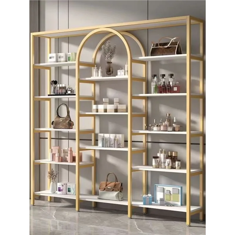 Light Luxury Clothing Store Display Rack Nail Art Display Cabinet Barber Shop Display Cabinet Products Commercial Shelves Beauty
