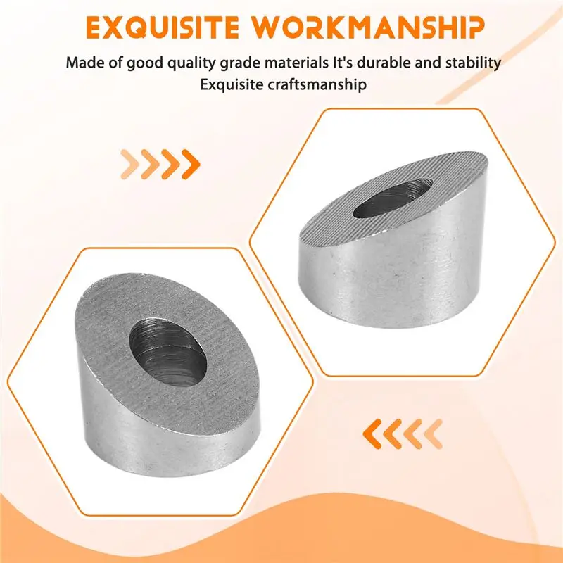 A01F-T316 Stainless Steel 1/4 Inch 30 Degree Angle Beveled Washer For 1/8 Inch To 3/16 Inch Deck Cable Railing Kit/Hardware Wood