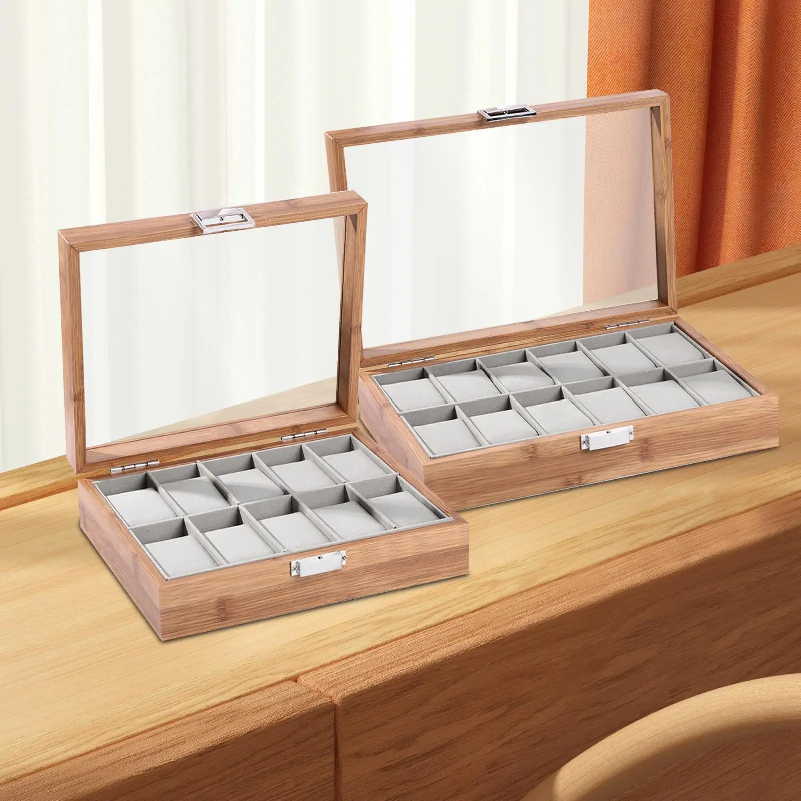 

Watch Storage Box Jewelry Display Case Portable Watch Organizer Holder for Home Decor Girls Women Watches Jewelry Display