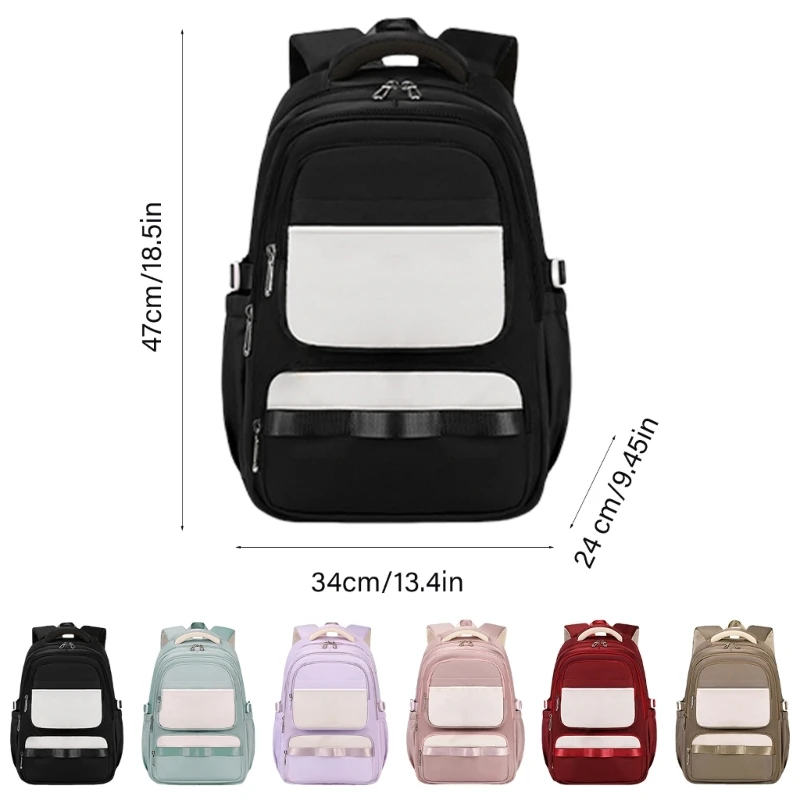 Teen Boys Girls School Bag Túi lớn Tổ chức lô Daypack thông thường