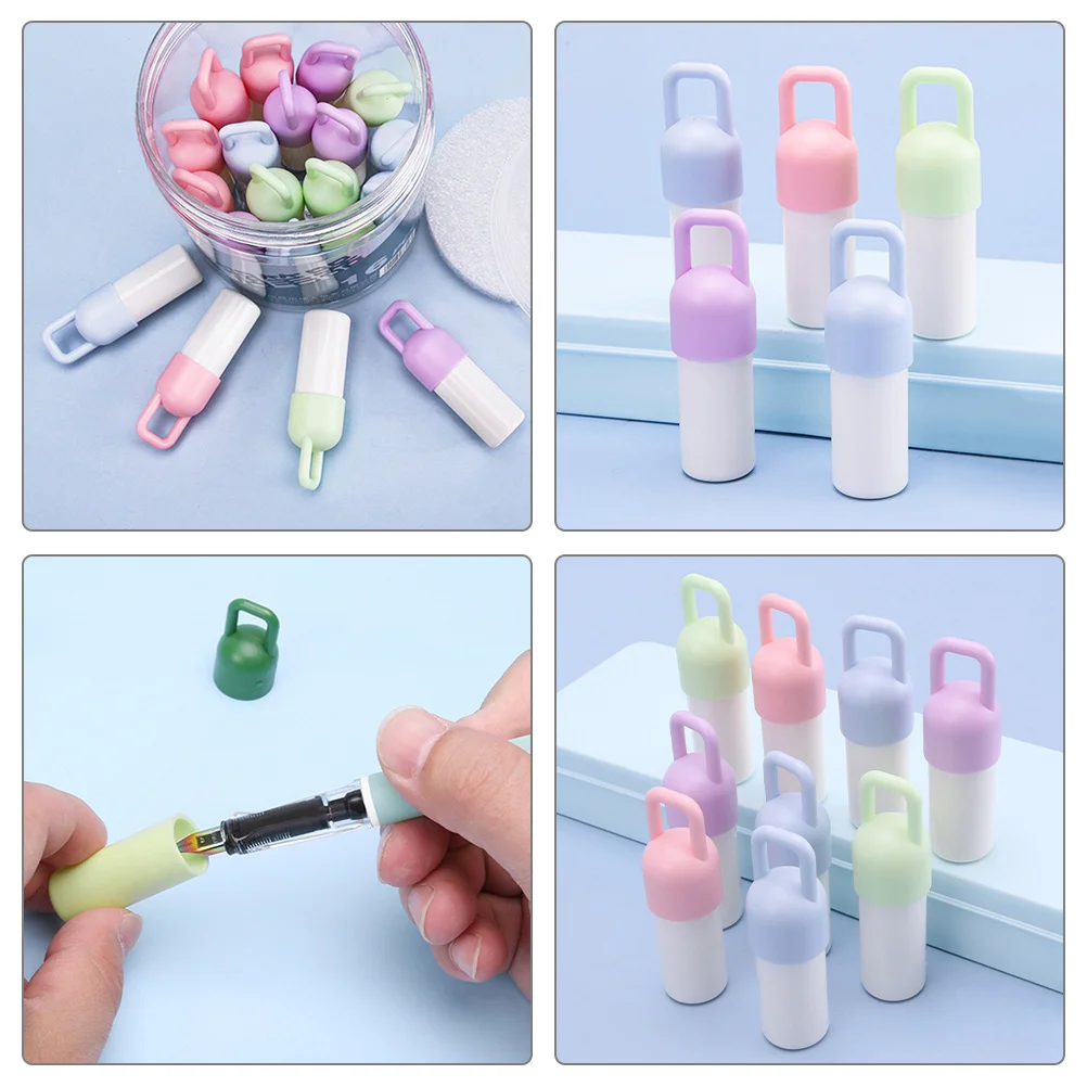 5 قطعة طرف مرطب العالمي مكافحة الجافة أداة لأقلام الحبر السلس الكتابة القلم تلميح ترطيب جهاز قلم حبر فرشاة الخط