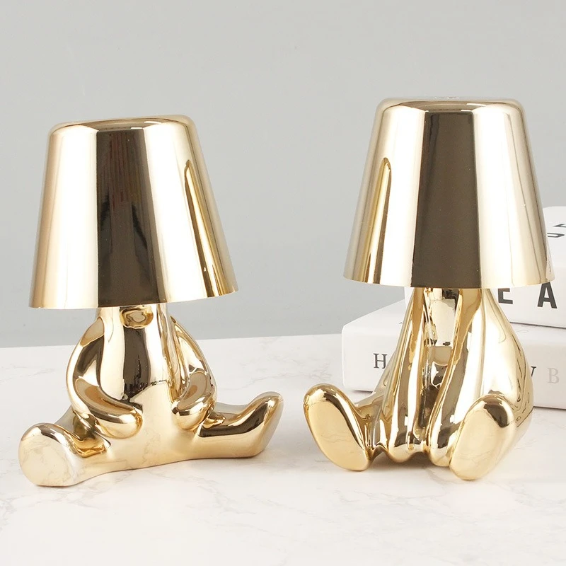 

Touch Dimming Oscar Statuette Table Lamp Nordic LED Nighttime Room Decor Birthday Present Desk Lamp USB Charge LED Lights Luster