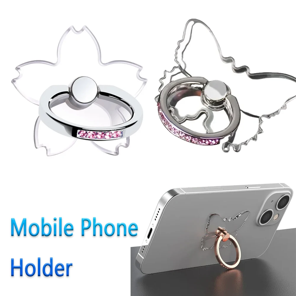 1pcs 유니버설 휴대 전화 홀더 스탠드 손가락 반지 투명 아이폰 12 Xiaomi 삼성 스마트 전화 자동차 마운트 스탠드