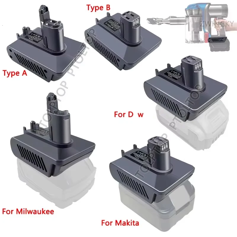 

Battery Adapter For Dyson Type A/Type B DC31 DC35 DC44 Animal Vacuum Cleaner Replacement for Dewalt/Makita/Milwaukee 18VBattery