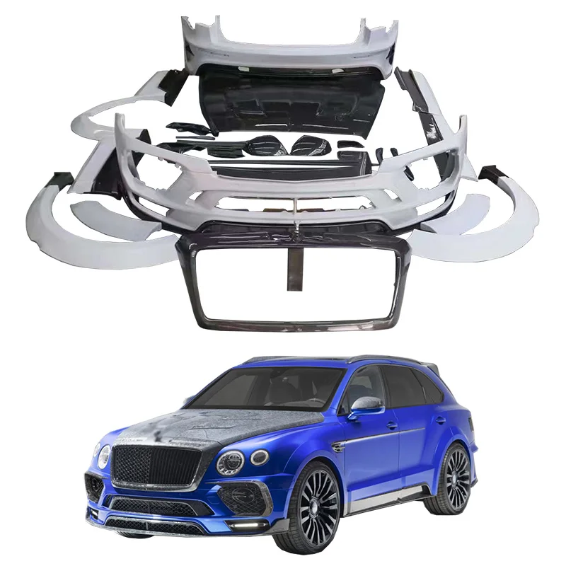 

MSY Dry Carbon Fiber Body Kit For Bentley Bentayga 2016-2019 Mansarun Body Kit Front Bumper Grille Rear Bumper Side Skirts
