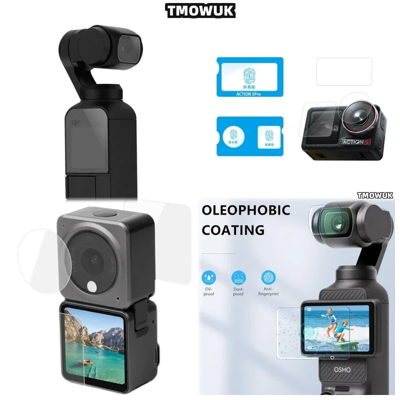 

For DJI Pocket 1 2 Osmo Pocket 3, Water Resistant Screen Guard For Action 2 4 Pro.