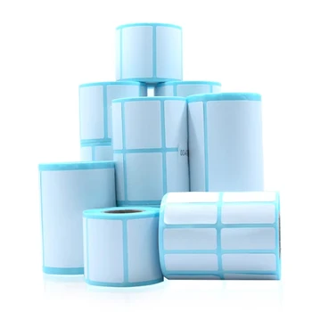 5 ม้วนป้ายความร้อนสติกเกอร์ 57x3 0 มม./60x40 มม./80x50 มม.สีขาวกันน้ํากาวป้ายกระดาษสติกเกอร์สําหรับ niimbot เครื่องพิมพ์