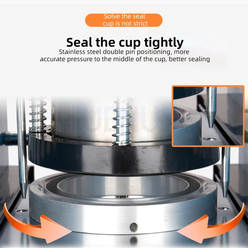 Mesin penyegel manual, mesin segel toko teh susu komersial, kertas plastik universal, minuman, susu, cangkir teh, penyegelan mac