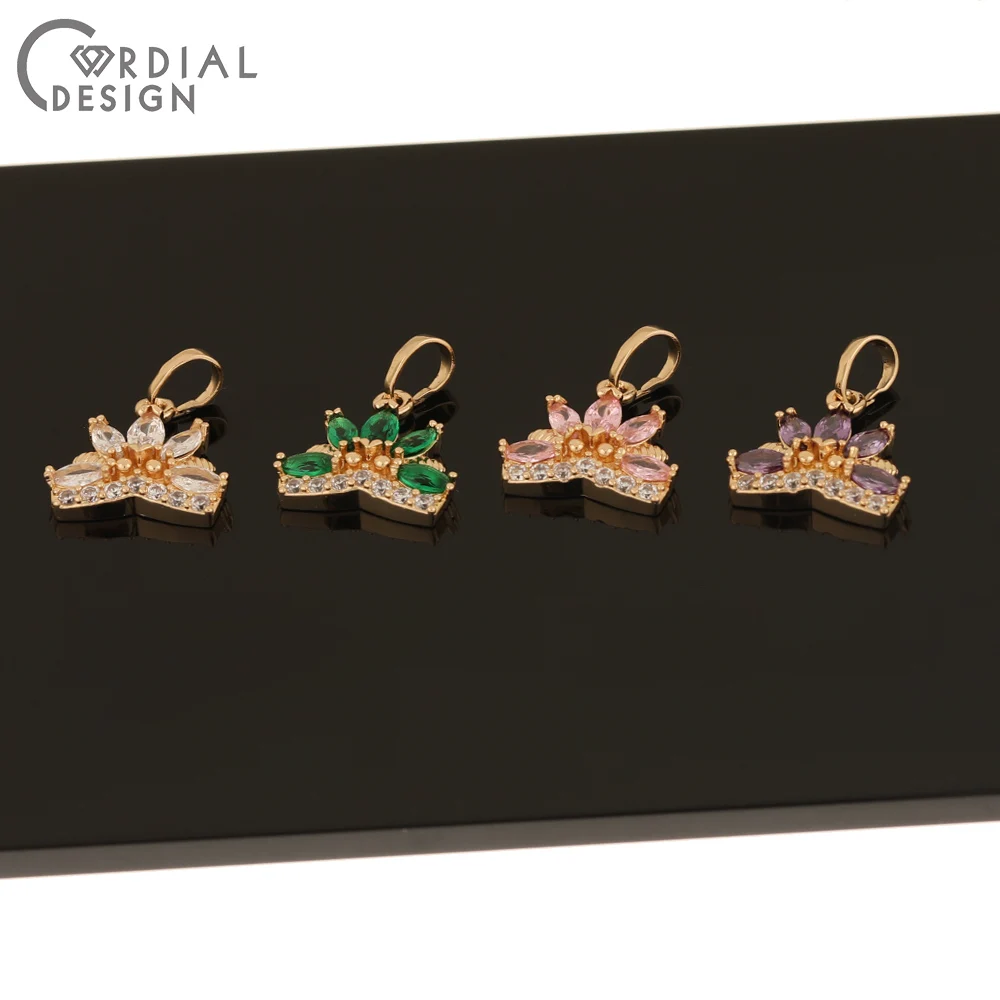 

Cordial Design 30Pcs 15*20MM Jewelry Accessories/Hand Made/Pendant/DIY Parts/Crown Shape/Jewelry Findings & Component/CZ Charms