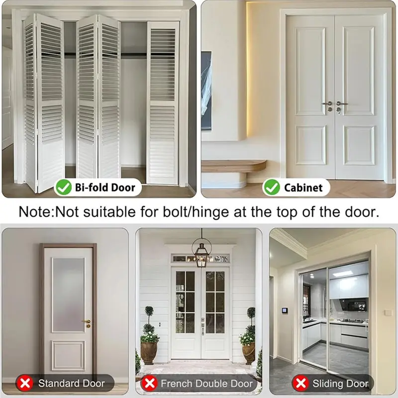 B84B-Metal Double Door Lock Child Safety Lock Pantry Cabinets Bifold Door Lock Cabinets Bifold Door Lock