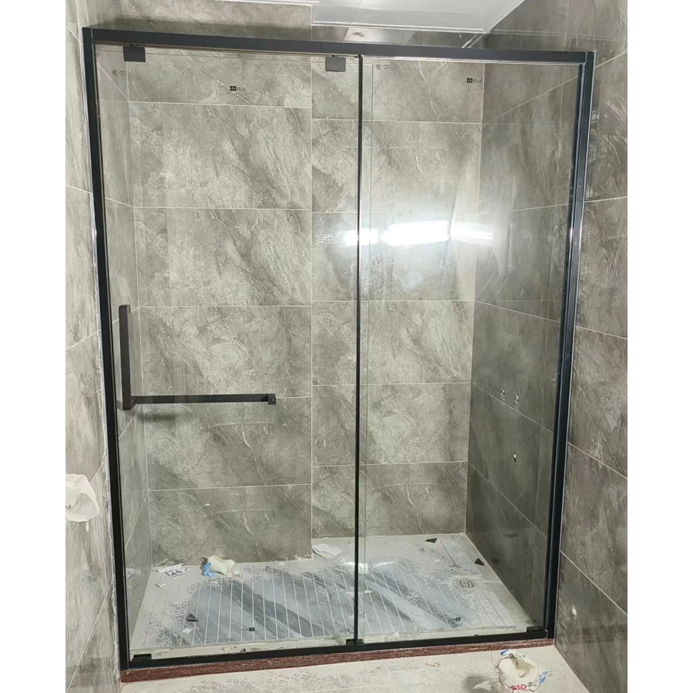 Shower room, bathroom partition, stainless steel household toilet, wet and dry separation, tempered glass sliding door