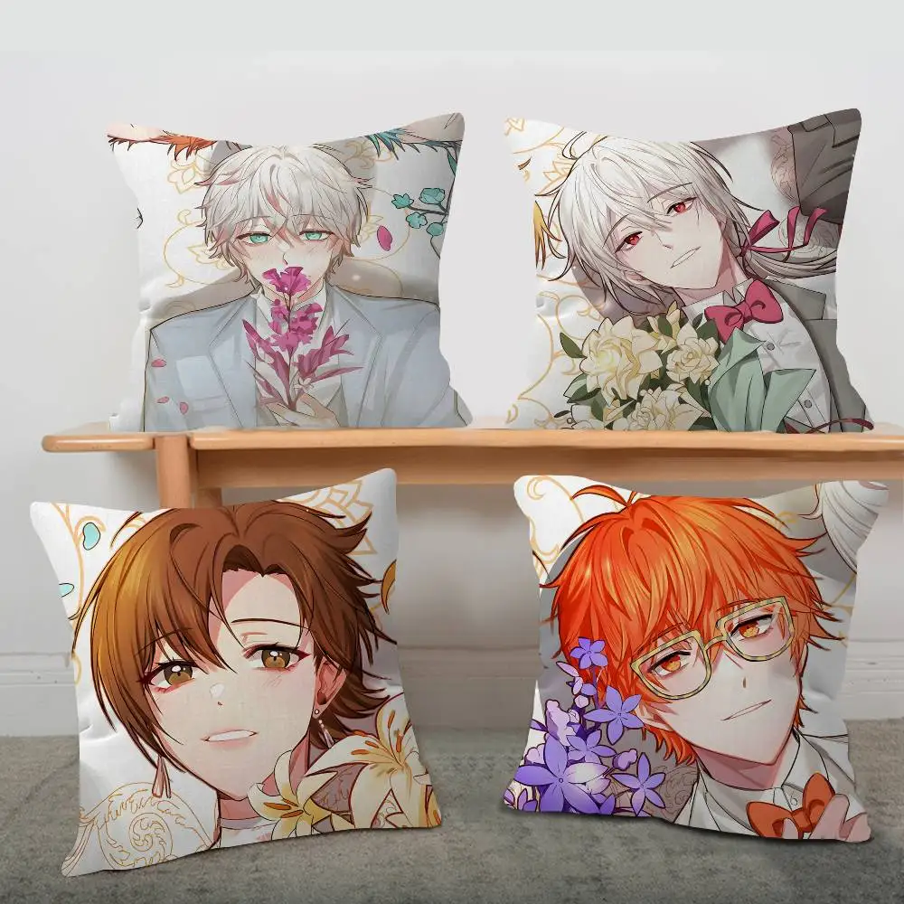 Game Mystic Messenger Cushion Cover Pillow Cover Decor Pillowcase Printed Cushion Case for Couch