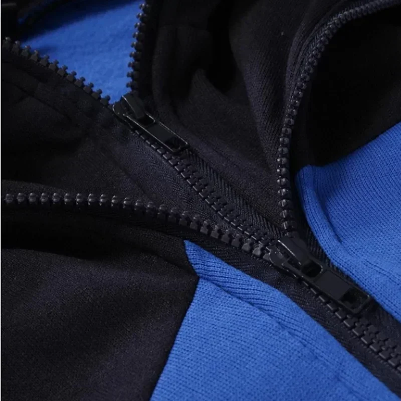 Fall Winter Men's Hoodie Sweatpants Zipper 2-piece Splicing Men's Sportswear Men's Fashion Casual Jacket Hoodie Pants Sportswear