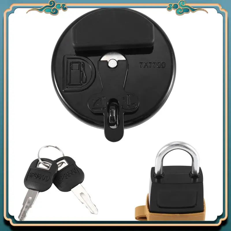 

A54P-Locking Fuel Tank Cap With Padlock 7X7700 For Caterpillar CAT Dozer Excavator D6R D5C 311D 312D 320D 321D 323D Black