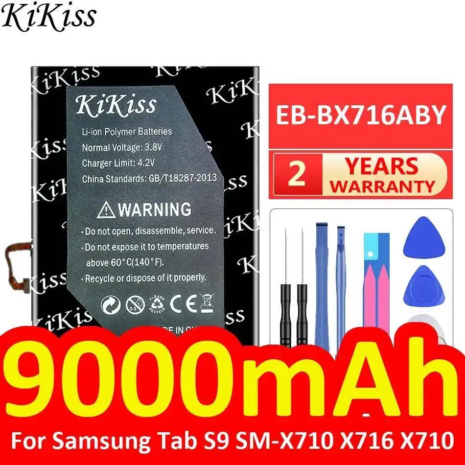 9000Mah Durable High Performance For Samsung Tab S9 SM-X710 X716 X710 Tablet Battery EB-BX716ABY