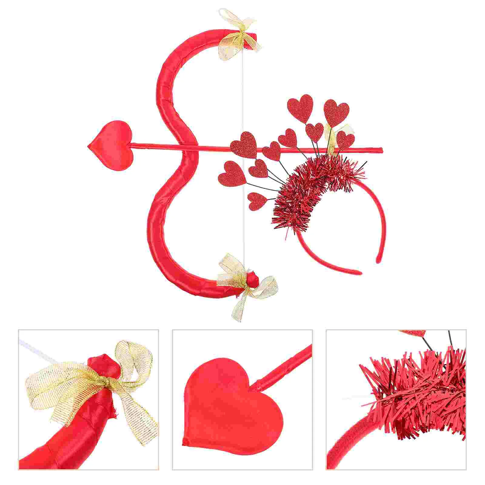 

Props Men Apparel Cosplay Valentines Day Headband Costume Accessories Women Cupid Cloth Heart Baby