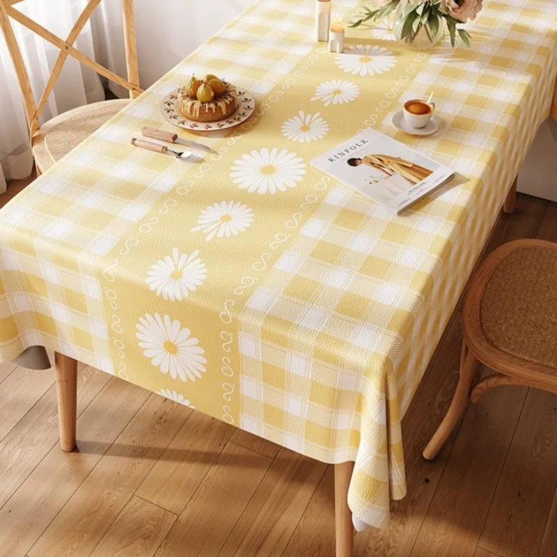 Luxurious PVC Environmentally Friendly Tablecloth Irregular Pattern Rectangular Dining Desk Mat Washfree Stain Proof Tables Pad