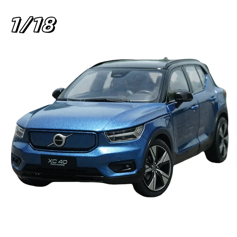 1:18 VOLVO XC40 alloy model pure electric version 2022, children's collection of decorative toys, holiday gifts to friends.