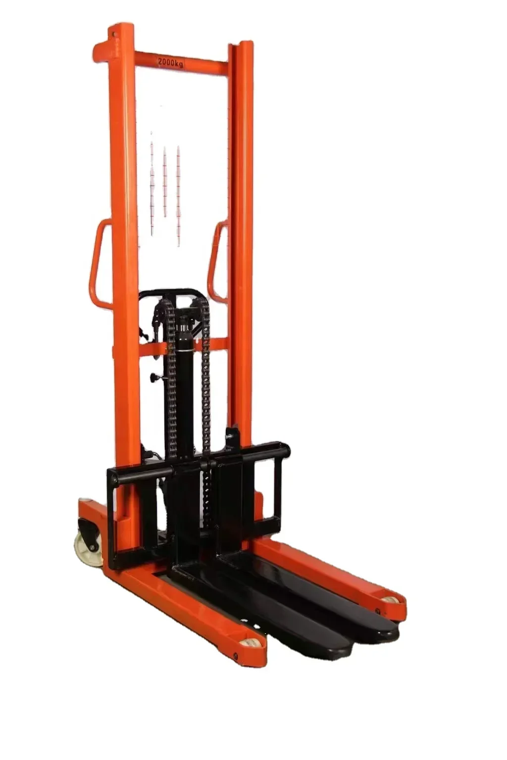 Hydraulische Stapelaar 1000Kg-3000Kg Kleine Hand Pallet Heftruck Verstelbare Vorkbreedte Hot-Selling