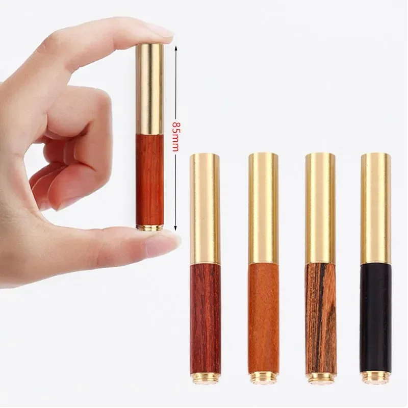 Mini Pocket Wood Fountain Pen 0.5mm Portable Ink Signature Pen Metal Business Office School Supplies Writing Gift Stationery