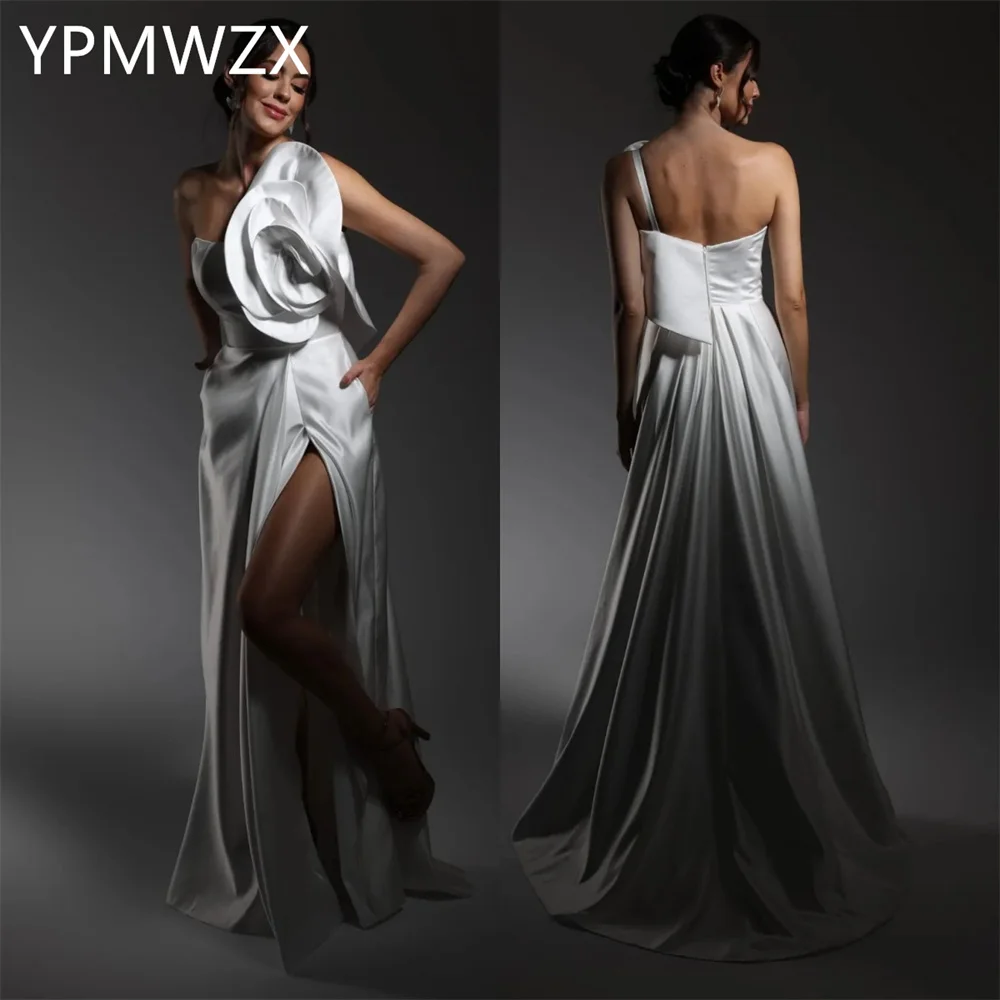 

Customized Prom Gown Formal Evening Dress Women YPMWZX One Shoulder Column Floor Length Skirts Bespoke Occasion Dresses Party Oc