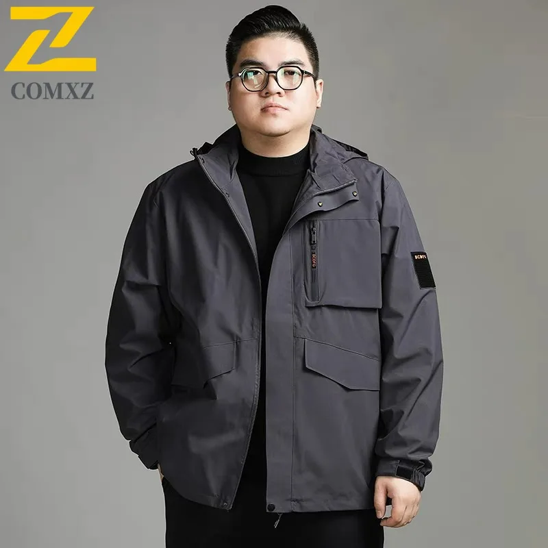 سترة رجالية فاخرة من COMXZ للمغامرة الخارجية معطف دافئ سميك ممتاز بقلنسوة للتخييم والرحلة والحماية الباردة ملابس خارجية شتوية جديدة #1