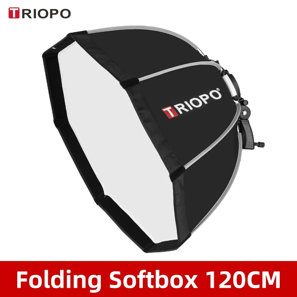 Triopo Speedlite Draagbare Octagon Paraplu Softbox + Honingraat Raster 55cm 65cm 90cm 120cm Outdoor Flash Soft Box voor Canon Godox
